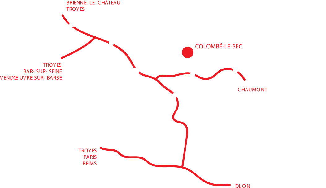Plan de localisation du Champagne Soret-Devaux à Colombé-le-Sec
