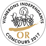 Médaille d'or au concours 2017 des Vignerons indépendants
